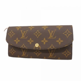 Louis Vuitton Monogram Portefeuille Emilie Long Wallet M61289 Brown Rose Ballerine Women's