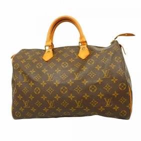 Louis Vuitton Monogram Speedy 35 Handbag M41107 Brown Women's