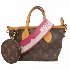 Louis Vuitton Monogram Neverfull BB Handbag M46786 Brown Rose Peony 2-Way Bag for Women