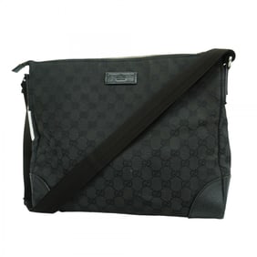 Gucci GG Canvas Shoulder Bag 110054 Black Women's