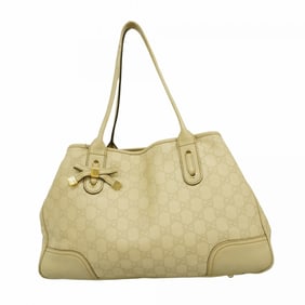 Gucci Tote Bag Guccissima 163805 Leather Beige Women's