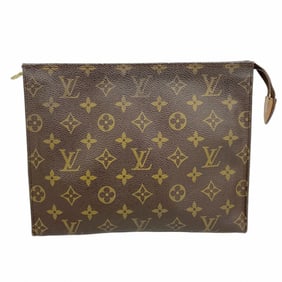 Louis Vuitton Monogram Poche Toilette 26 Pouch M47542 Brown Women's