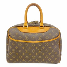 Louis Vuitton Monogram Deauville Handbag M47270 Brown Women's