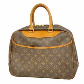 Louis Vuitton Monogram Deauville Handbag M47270 Brown Women's