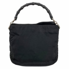 Gucci Bamboo 001 1638 Nylon Handbag in Black for Women
