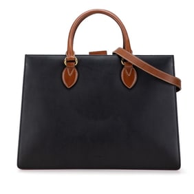Gucci Logo Shoulder Bag/Handbag 2WAY 409530 Black/Brown Leather Women's GUCCI