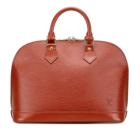 Louis Vuitton Epi Alma PM Handbag M40622 Cocoa Brown Leather Women's LOUIS VUITTON