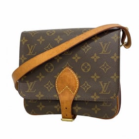 Louis Vuitton Monogram Cartouchiere MM Shoulder Bag M51253 Brown Women's