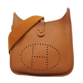 Hermes Hermès Evelyn 3PM Shoulder Bag, Taurillon Clemence Leather, Gold, Champagne, N Stamp,