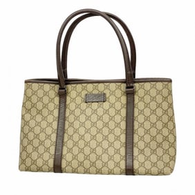 Gucci GG Supreme Tote Bag 114595 Beige Brown Women's