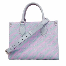 Louis Vuitton Monogram Empreinte Summer Stardust On-the-Go PM Handbag M46067 Lilac 2-Way Bag for