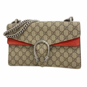 Gucci GG Supreme Dionysus Shoulder Bag 400249 Brown Red Women's