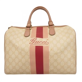 Gucci GG Supreme handbag 189895 ivory pink champagne women's