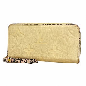 Louis Vuitton Monogram Empreinte Wild at Heart Zippy Wallet M80685, Crème Women's