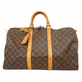 Louis Vuitton Monogram Keepall 50 Boston Bag M41426 Brown Men's and Women's