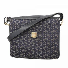 Celine Shoulder Bag C Macadam Canvas Navy Women's