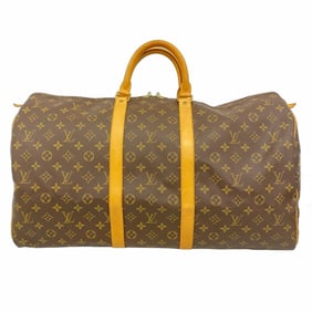 Louis Vuitton Monogram Keepall 55 Boston Bag M41424 Brown Men's and Women's