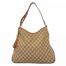 Gucci GG Canvas Shoulder Bag 257026 Brown Women's