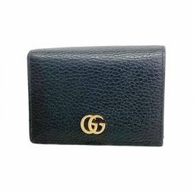 Gucci GG Marmont Wallet 456126 Leather Black Women's