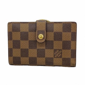 Louis Vuitton Damier Porte Monnaie Bi-fold Viennois Wallet N61664 Ebene Women's
