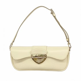 Louis Vuitton Epi Leather Pochette Montaigne Shoulder Bag M5929J White/Yellow