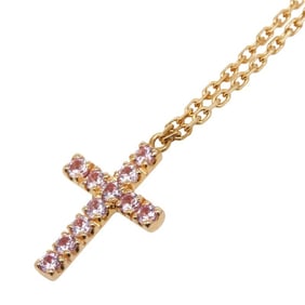 Cartier Symbol Cross Chain Pendant Necklace in 18KPG Pink Gold for Women