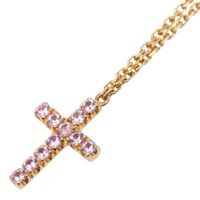 Cartier Symbol Cross Chain Pendant Necklace in 18KPG Pink Gold for Women