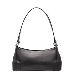 Burberry Nova Check Handbag One-Shoulder Bag Black Leather Women's BURBERRY