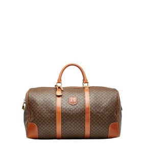 Celine Macadam Boston Bag in Brown PVC and Leather for Women