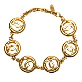 Chanel Coco Mark 6-Strand Bracelet, Gold Plated, Women's, CHANEL