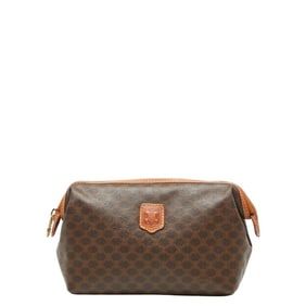 Celine Macadam Pouch in Brown PVC and Leather for Women