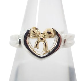 TIFFANY 925 750 Heart Ribbon Ring, size 11