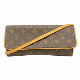 Louis Vuitton Monogram Pochette Twin GM Shoulder Bag M51852 Brown Women's