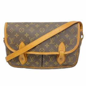 Louis Vuitton Monogram Gibessier MM Shoulder Bag M42247 Brown Women's