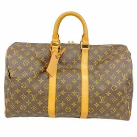 Louis Vuitton Monogram Keepall 45 Boston Bag M41428 Brown Men's and Women's