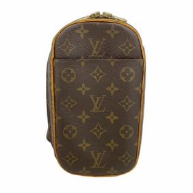 Louis Vuitton Monogram Pochette Ganjou Body Bag M51870 Brown Men's