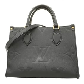 Louis Vuitton Monogram Empreinte On-the-Go PM Handbag M45653 Noir 2-Way Bag for Women