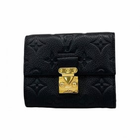 Louis Vuitton Monogram Empreinte Portefeuille Metisse Tri-fold Wallet M80880 Noir Women's