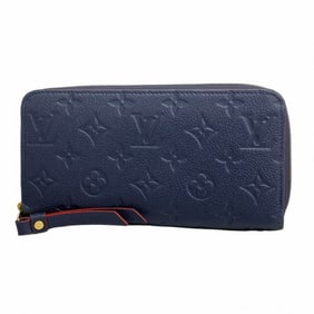 Louis Vuitton Monogram Empreinte Zippy Wallet M62121 Marine Rouge Women's Long