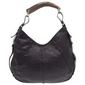 Yves Saint Laurent Mombasa Leather Black Handbag 0780YVES SAINT LAURENT