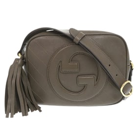 Gucci Blondie 742360 Leather Brown Shoulder Bag 0312GUCCI