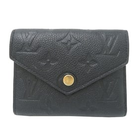 Louis Vuitton Portefeuille Victorine Women's Tri-fold Wallet M64060 Monogram Empreinte Noir (Black)