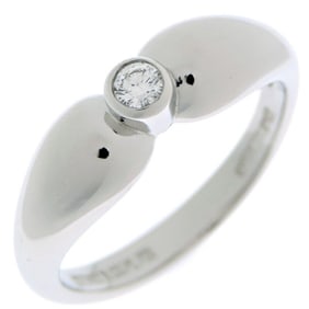 Tiffany Elsa Peretti Double Teardrop Diamond Women's Ring in Pt950 Platinum, Size 12