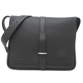 Hermes Hermès Steve Wright Z Stamp Togo Noir Shoulder Bag for Men and Women (Black)