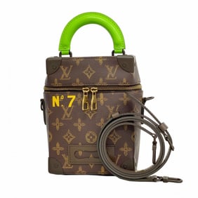 Louis Vuitton Monogram Vertical Box Trunk M59664 Handbag, Brown/Green, 2-Way Bag for Men