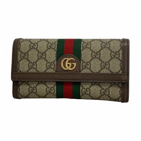 Gucci Ophidia Long Wallet 523153 Brown Women's