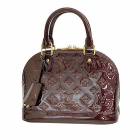 Louis Vuitton Vernis Alma BB Handbag M91678 Amaranth Women's