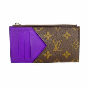 Louis Vuitton Monogram Macassar Coin and Card Holder M82914 Violet Fons Men's Wallet/Coin Case