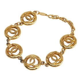 Vintage Chanel 1983 Coco Mark Bracelet, Gold Plated, Women's