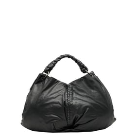 Bottega Veneta Intrecciato One-Shoulder Tote Bag in Black Leather for Women